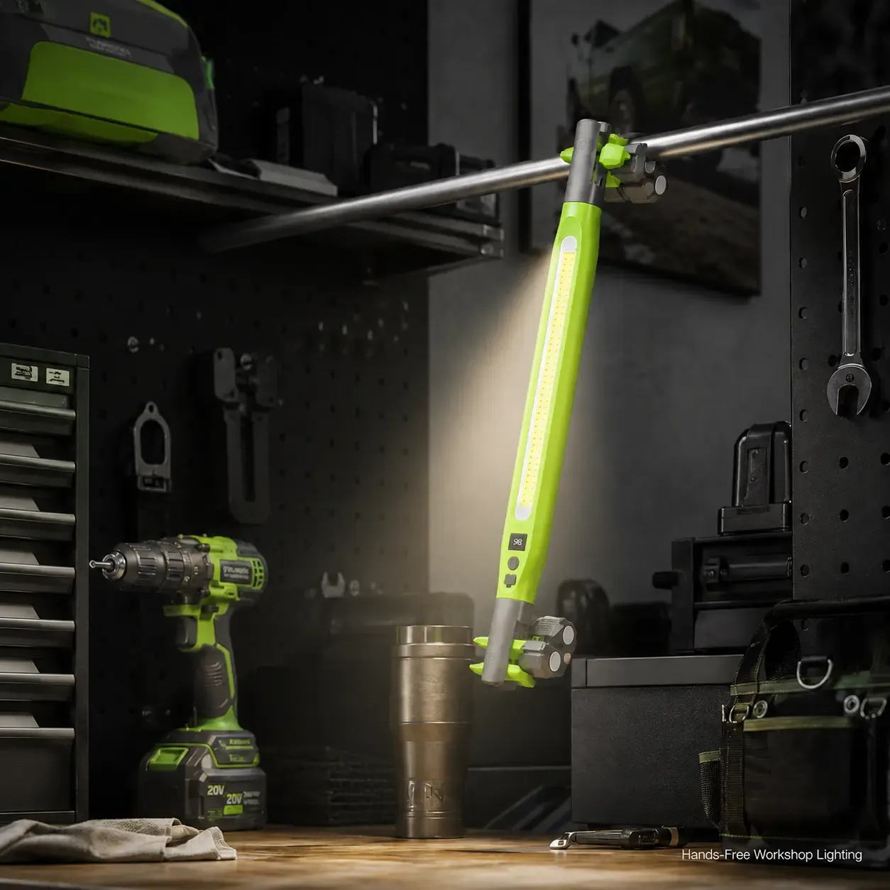 Rechargeable COB Work Light, USB-C Magnetic LED InspectionLight with Hook & Clamp