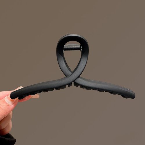 Black Shark Clip Women's Premium Hair Quantity Large Back of Head Pan Hair Clip Headpiece