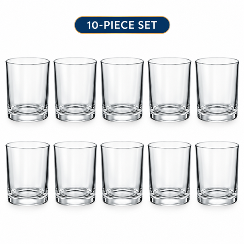 10PCS Tempered glass cup Hotel Thickened Heat Resistant Glass Beer Cup Antibacterial Straight Body Tea Cup for Business Traveling Group Buy