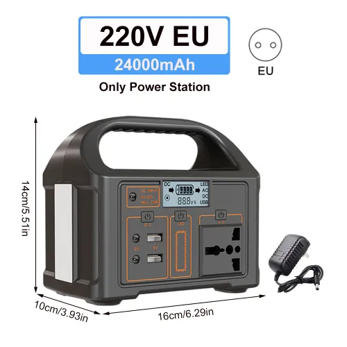 100W Portable Power Station Power Generator 110V 220V LED Light Emergency Solar Power Bank for Outdoor Camping Travel