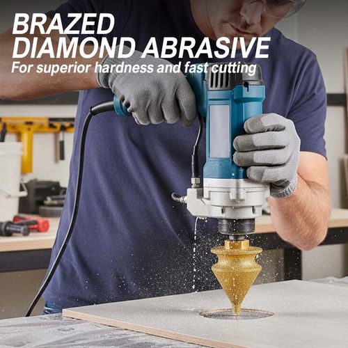 Diamond Chamfering Bit for Grinder – Multi-Function, Brazed Diamond, Universal Fit 💎