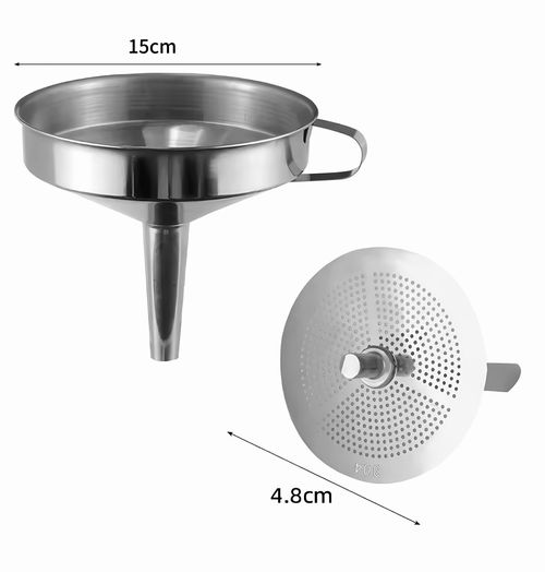 3-Piece Stainless Steel Funnel Set (includes a strainer to filter out oil residue)
