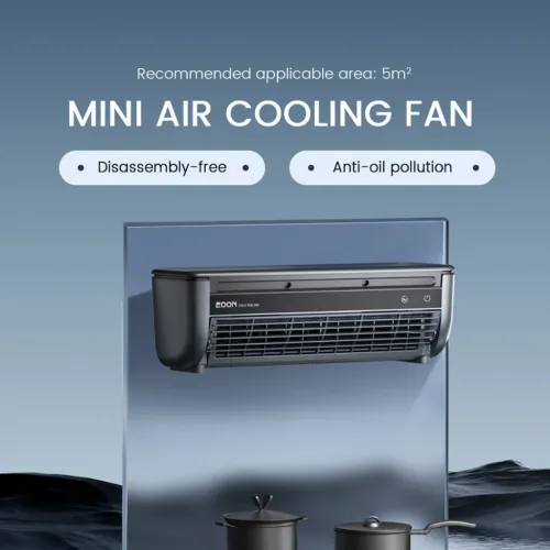 Mini Wall-Mounted Air Conditioner - Ice Mist Particle Cooling for Kitchen, Bathroom, & Bedroom