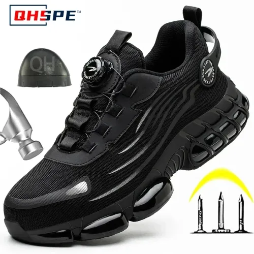 Anti smashing and anti puncture safety shoes BLACK
