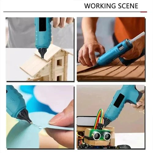 Electric Hot Melt Glue Gun Cordless Electric Glue Grab 11mm Glue Stick Hot Melt Welding Air Gun （No battery）for Makita 18V