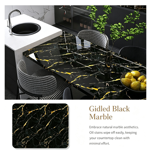 60cm x 300cm Smooth marble contact wall sticker wallpaper self-adhesive detachable
