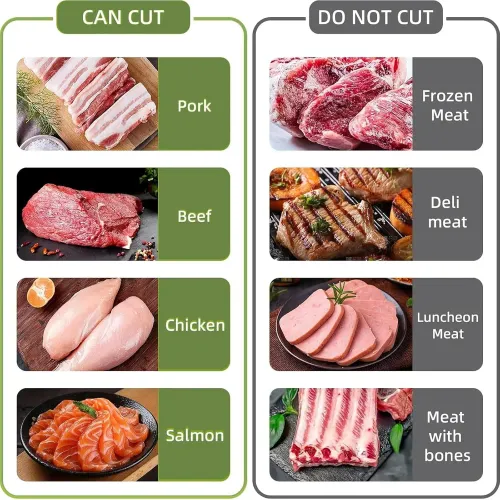 Fresh Meat Slicer,Thickness Adjustable 2 or 4 mm, 17 IN 1 Stainless Steel Cleaver Kitchen Knife For Slicing Shredding, Manual