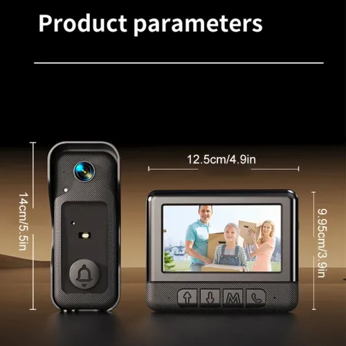 4.3-inch video Doorbell 2.4G 130° Security Camera Door and Screen Intercom Door Bell IR Night Vision Wireless Doorbells Home Safety