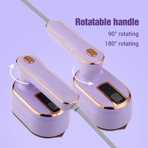 Compact and Quick Heat Mini Steam Iron Portable Handheld Garment Steamer with 180 Degree Rotatable Folding Handle for Dry and Wet Ironing
