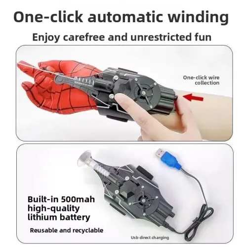Marvel Legends Spiderman Web Shooters Toy Spider Man Wrist Launcher Cosplay Peter Parker Accessory Prop Gloves