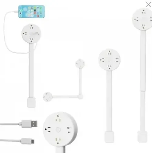 Electrical Outlet Extender Flat Plug Power Strip Features Rotates Power Outlets Extender Use Behind Sofas Nightstands Desk