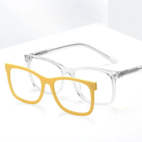 6 in 1 Magnetic Multi Color TR90 Glasses Frame Ultralight Clip On Polarzied Sunglasses