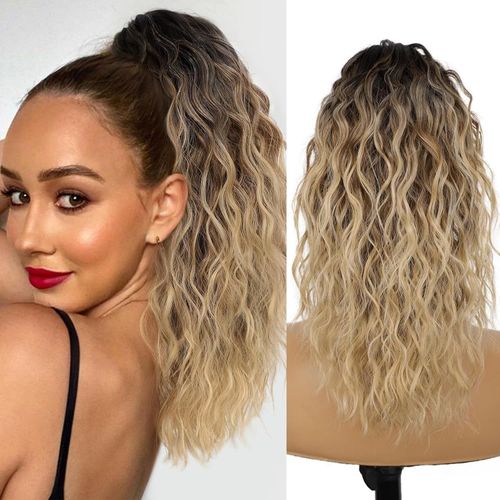 Women's wig curly wave hair extension ponytail hair extension