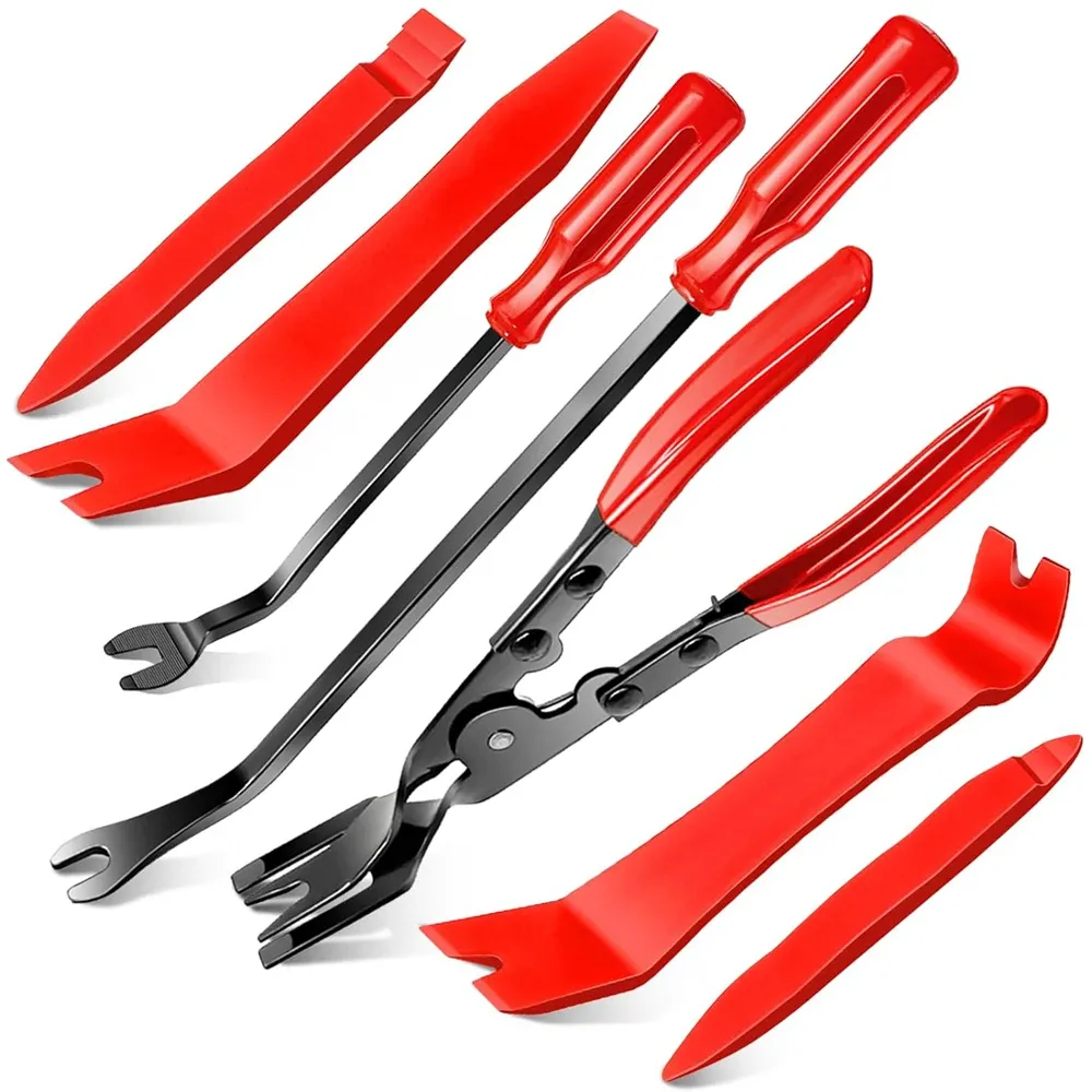 7Pcs Auto Trim Removal Tool Kit Plastic Trim Removal Pry Tool Panel Clip Removal Pliers Trim Removal Tools for Car Body Door