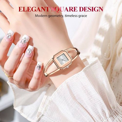 Fashion square dial quartz watch