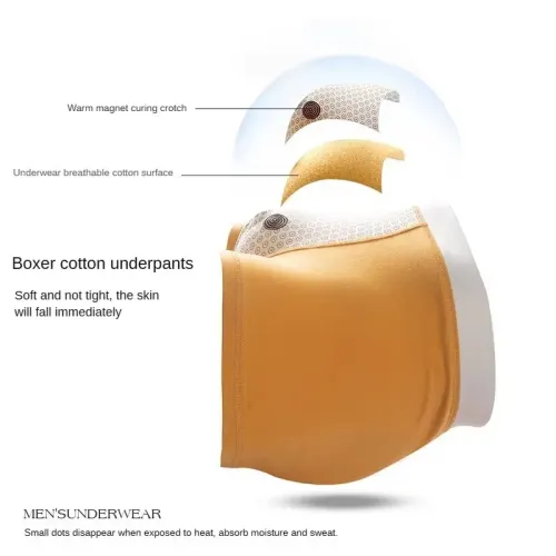 3-Pack Men's Magnetic Underwear — Pure Cotton, Breathable, Luxuriously Comfortable Boxer Briefs