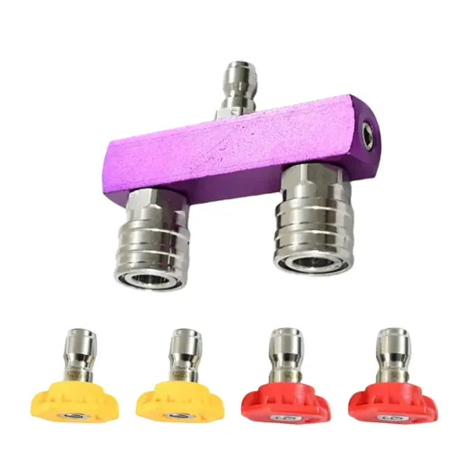 2 in 1 High Pressure Cleaner Nozzle Head Set   Male Female Quick Connect Pressure Washer Parts for Garden Tool Accessories