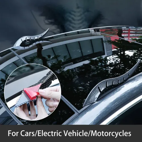 A pair New Style Dragon Horn Car Roof Modification for Cars Universal 3D Devil Horn Style Roof Decorative Accessory