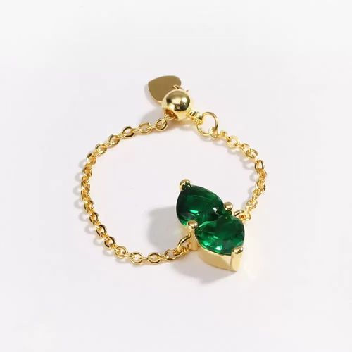 Fashionable Adjustable Colorful Double Heart Ring Fashionable and Versatile Adjustable Jewelry Accessory Gift