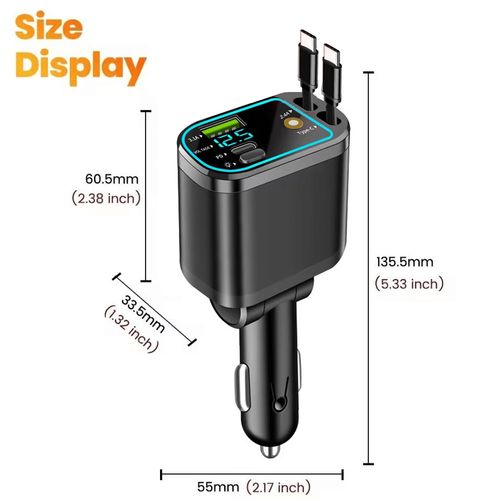 Four-in-one ambient light starry sky roof 120W super fast charging car charger