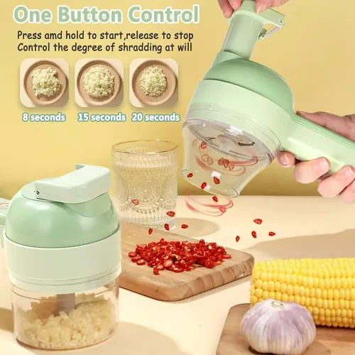 4 in 1 electric vegetable cutter set USB rechargeable