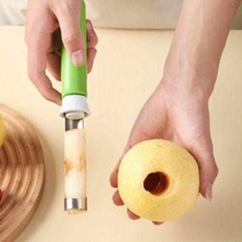 2 in 1 Fruit Core Remover Stainless Steel Rust-proof Fruit Peeler Anti Slip Handle Anticorrosive Fruit Pitter Pear