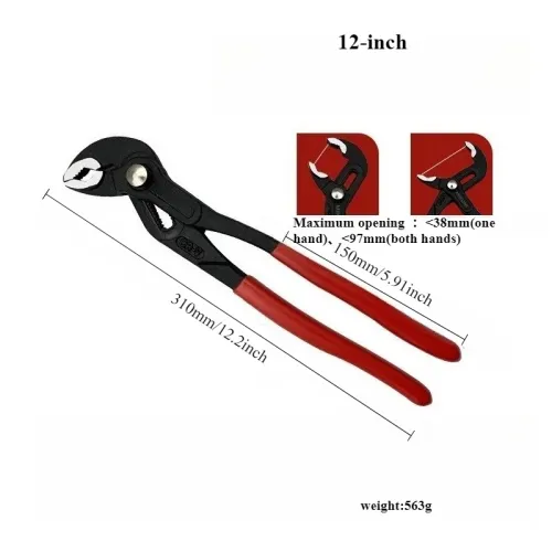 7 10 12 Inch Quick Adjust V Jaw Tongue Groove Pliers Universal Plumbing Pliers Water Pump Pliers