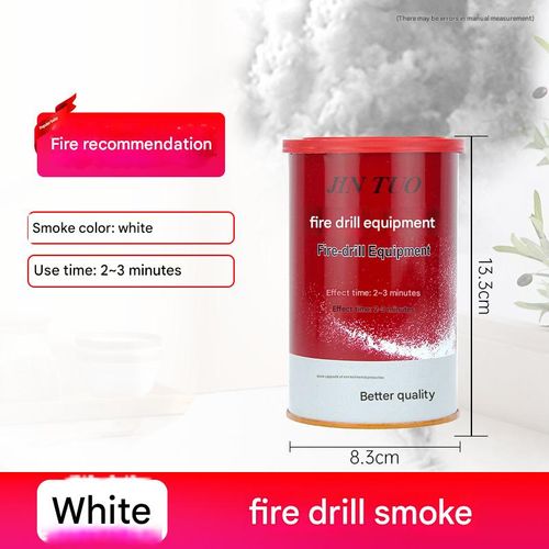 White, orange, black, red, yellow, red, stage fire drill, smoke tank drill, outdoor drill