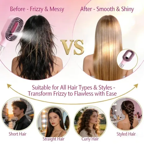 2in1 Sprayer Comb Detangling Scalp Massage Hairbrush with Spray Bottle Essential Oil Water Mist Spray Brush Anti-static Autumn