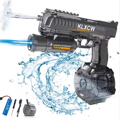 Electric Water Gun,Long Range Motorized Water Guns with Multifunctional Lighting Effects