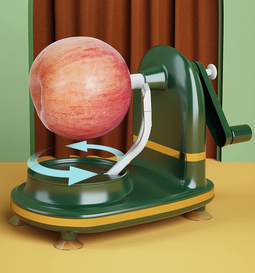 Manual Crank Rotary Fruit Peeler Slicer
