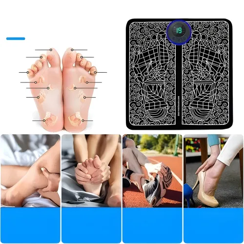 Advanced EMS Tech: 8 Modes & 19 Levels Foot Massager for Deep Muscle Relaxation