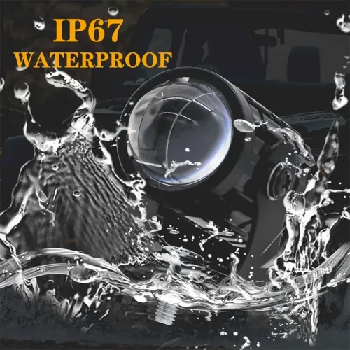 2PCS All-in-One Waterproof IP67 Dual Color Super Bright LED Headlight With Control Switch Drivin