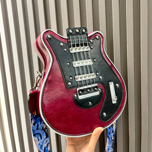 Purses And Handbags For Women Luxury Designer Leather Crossbody Shoulder Bag Handmade Guitar Shape purse Bags Purse