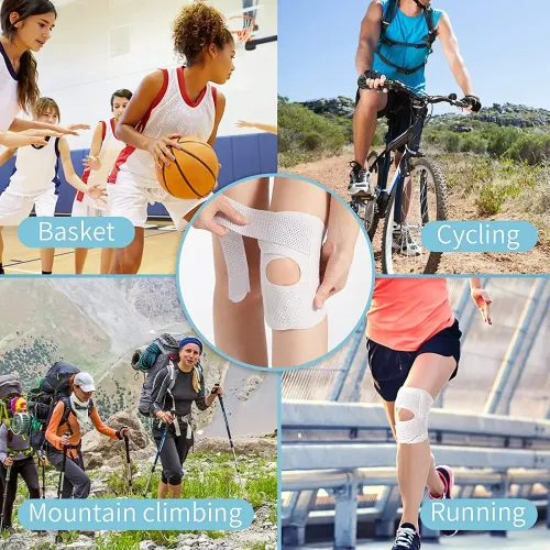 A pair of breathable meniscus knee pads