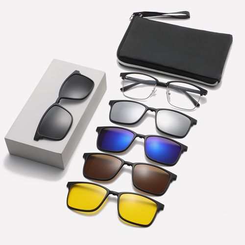 Magnetic 5-in-1 Interchangeable Sunglasses Set