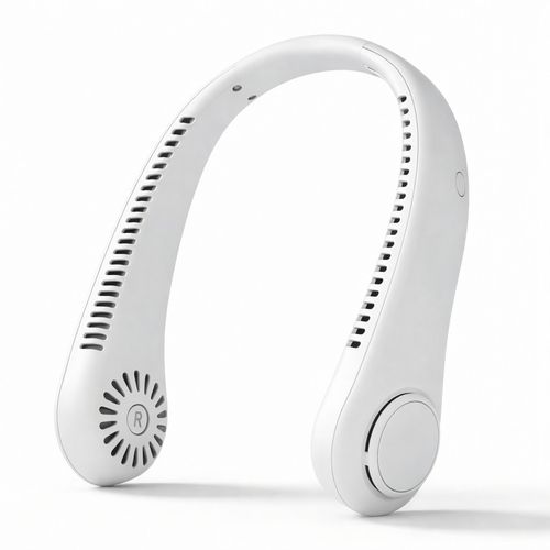 2026 Long endur New Mini Neck Mounted Fan Portable Bladeless Neck Rechargeable Air Cooler 3 Speed Mini Summer Sports Fan Outdoor