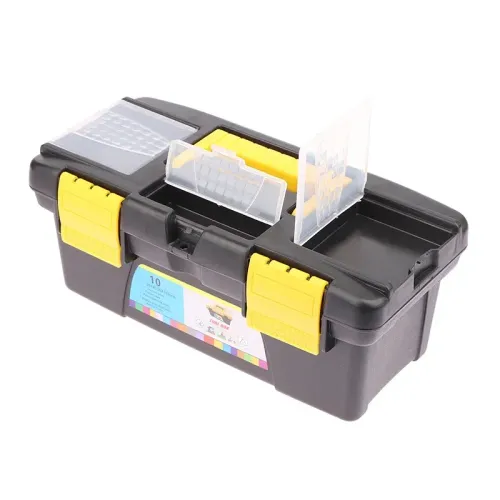 Small Two Layer Plastic Tool Case Durable Storage Container For Electrician Repair Tools Hardware Accessories
