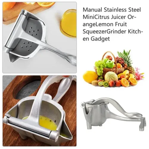 Fruit Juice Squeezer Heavy-Duty Metal Lemon Squeezer Easy Manual Citrus Press Juicer Ergonomic & Durable For Fresh Juice