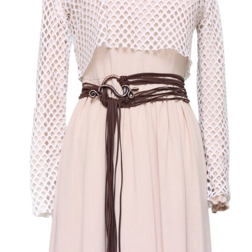 🔥Medieval Viking Braided Leather Belt Set, with Ring Buckle & Tassel Decorations