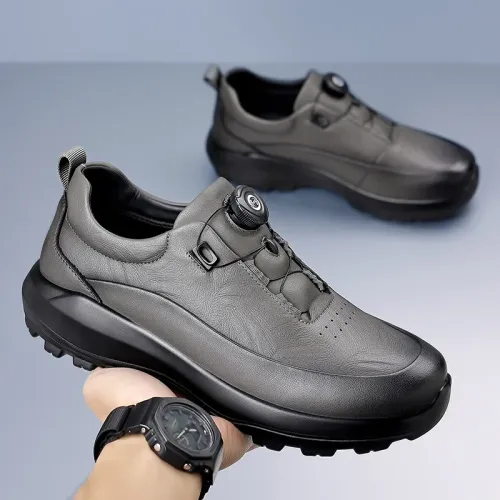 All-Match Sport Shoes: Premium Button Business Casual + Outdoor Non-Slip Trainers. Perfect for work and trekking