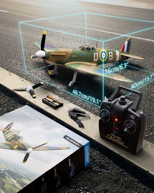 VolantexRC Spitfire 500mm Brushless 4CH Warbird RTF with XPilot Stabilizer