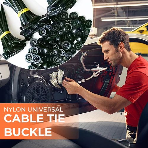 🔧 100 PCS Nylon Universal Cable Tie Buckle