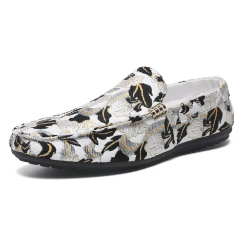 Summer Men's Loafers Fashion Designer Casual Shoes Man Breathable Flat Shoes Comfortable Soft Lazy Shoes For Men Slip-on Shoes