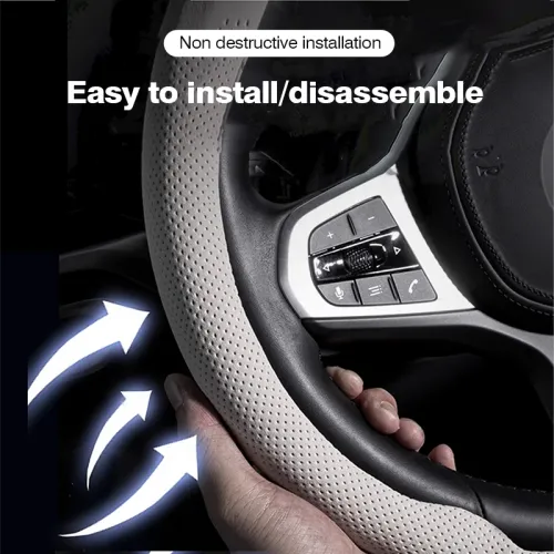 Car Steering Wheel Anti-slip Wheel Cover Carbon Fibre