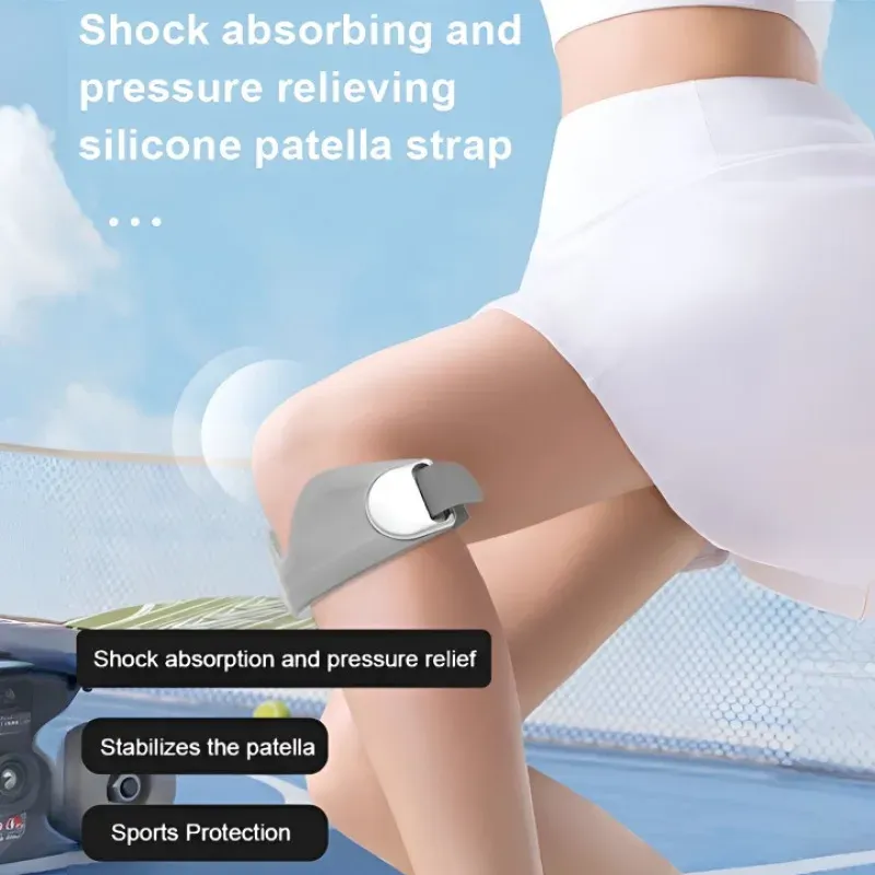2PCS Running Special Patella Belt Adult Sports Protective Gear Breathable Shock Absorption Silicone Patellar Tendon Support Strap