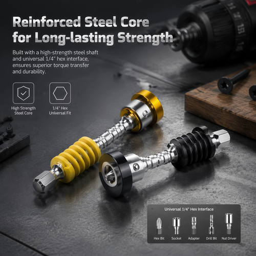 5pcs Spring-Loaded Positioning Screwdriver Bits PH2 Magnetic Stop Screws Locating Batch Head Drilling Tool For Power Drills