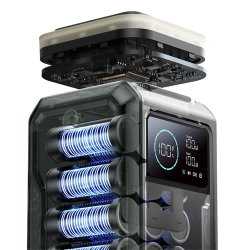 Outdoor Power Station 200W Large Capacity Camping Power Supply 60000mAh Bidirectional Super Fast Charging with Retractable Light