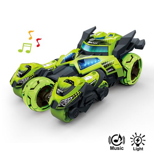 Three-in-One Alloy Bullet Shooting Car with Elastic Band, Lights, Music, and Cool Model