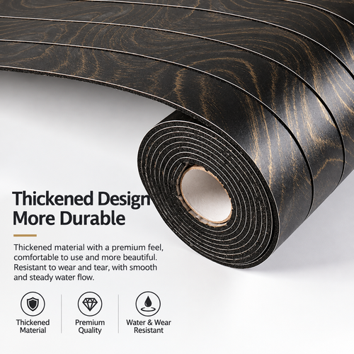 Vintage 3D Wood Grain Self-Adhesive Decorative Wallpaper Roll - Extra Thick, Removable, Washable, Waterproof, 15.7x118.1in Renter-Friendly Textured Home Goods for Accent Wall, Bedroom Decor, Room Inspo